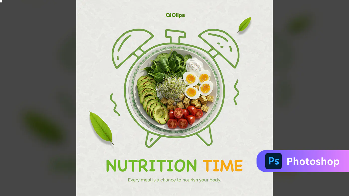 Healthy Eating Clock Template