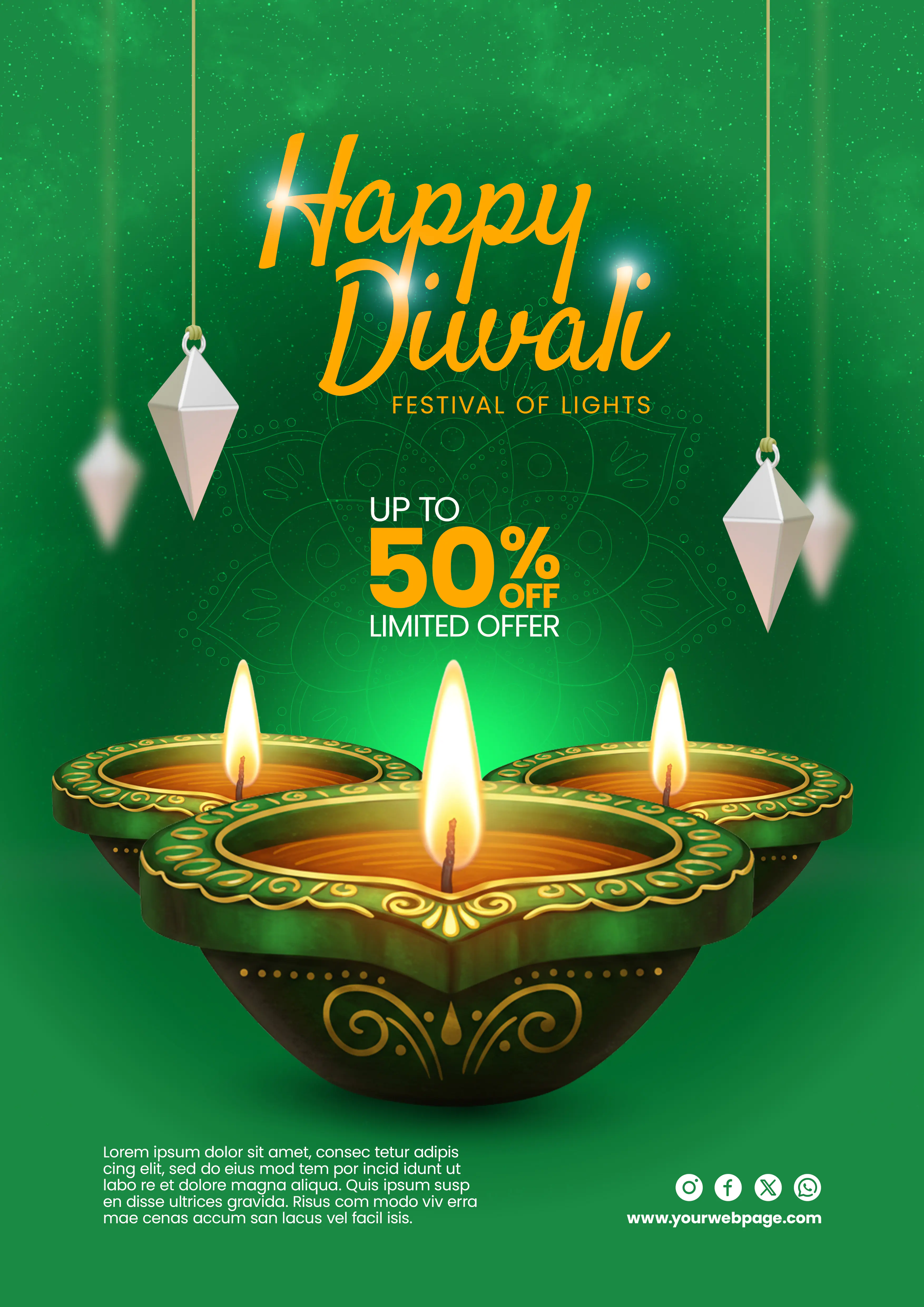 Diwali Festival Sale Flyer Template