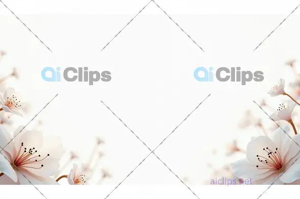 Delicate Floral Background with Soft White Flowers