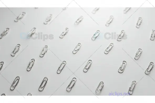 Pattern of Paper Clips on Minimalist White Background