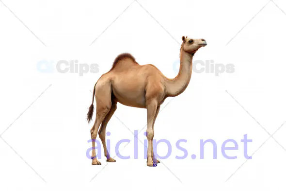 Lifelike 3D Camel Illustration in Natural Stance