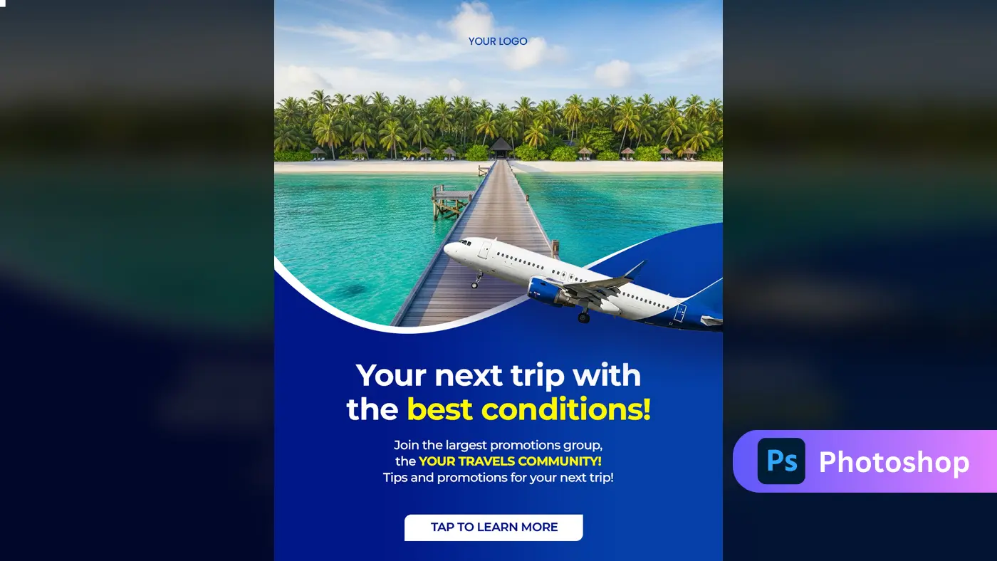 Tropical Holiday Package Social Media Post