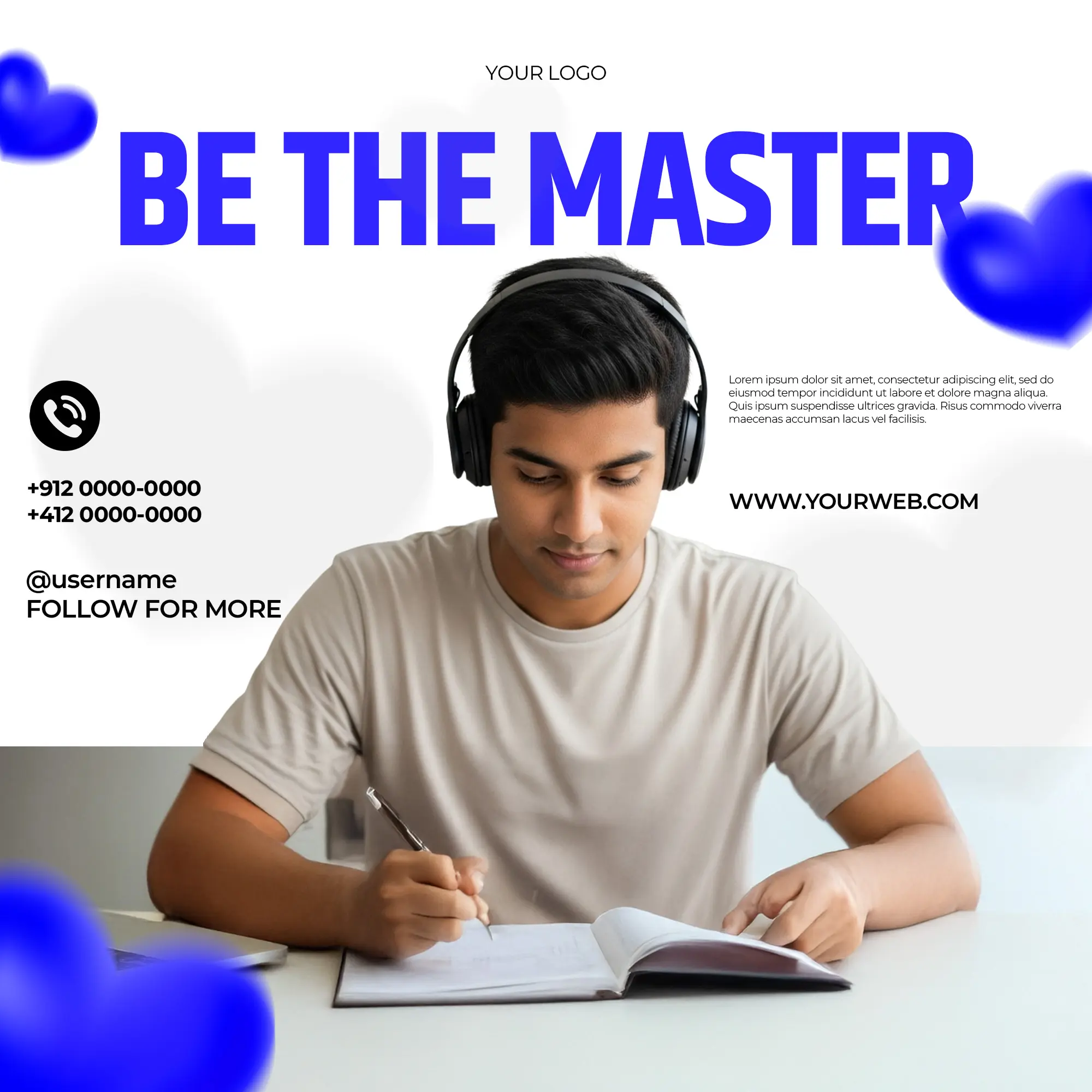 Focused E-Learning Ad Template