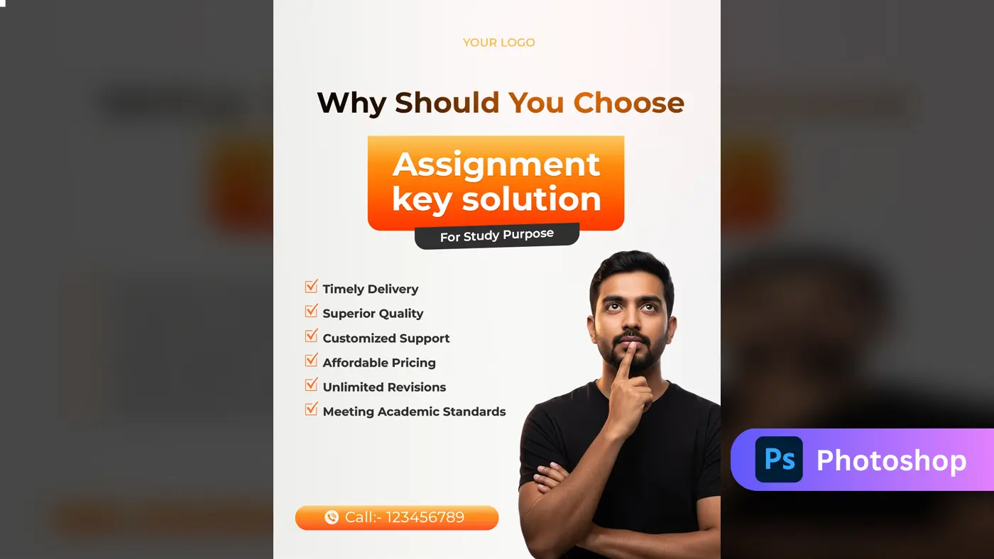 Academic Tutoring & Assignment Help Ad Template
