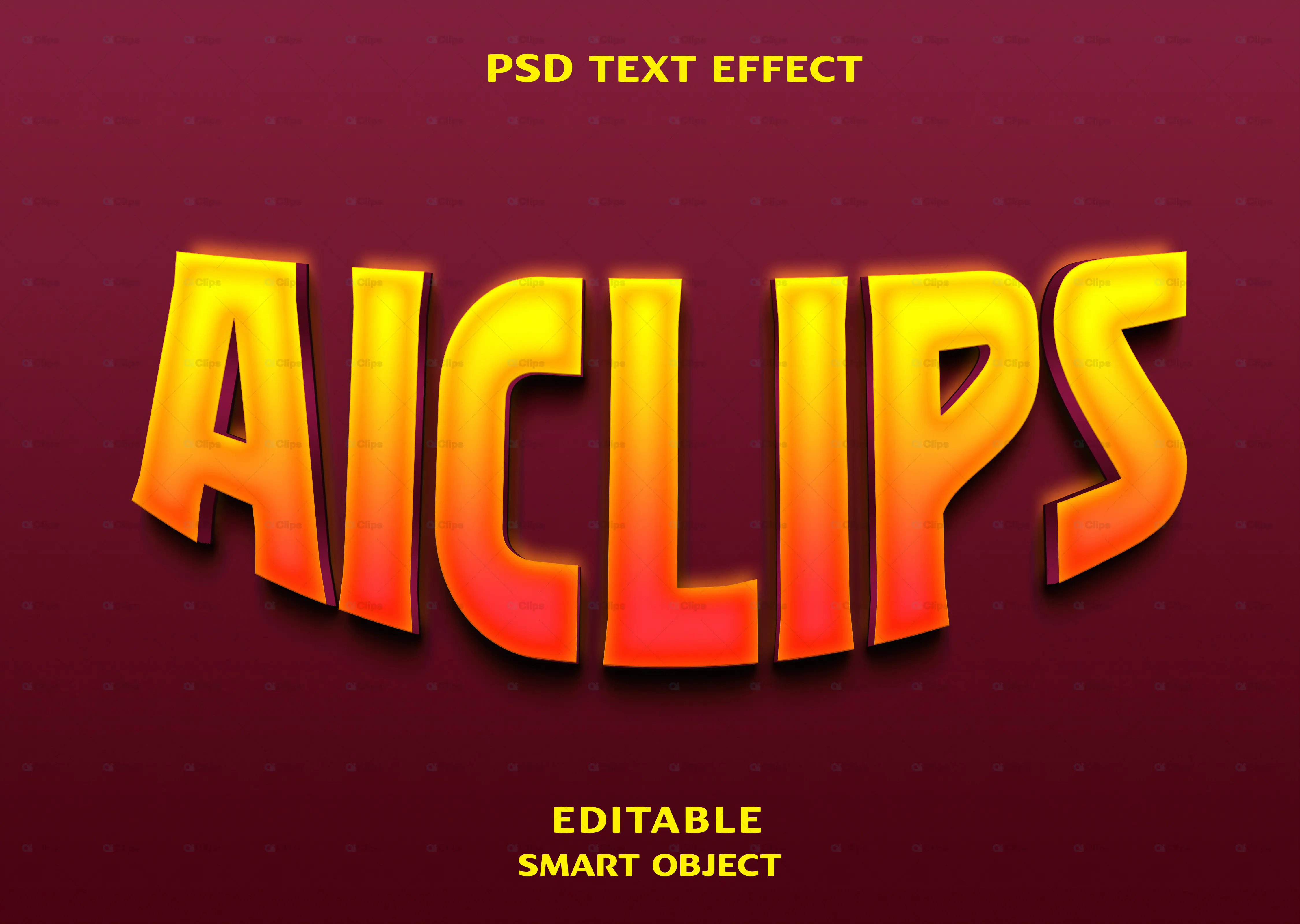Vibrant Gradient Text Effect PSD