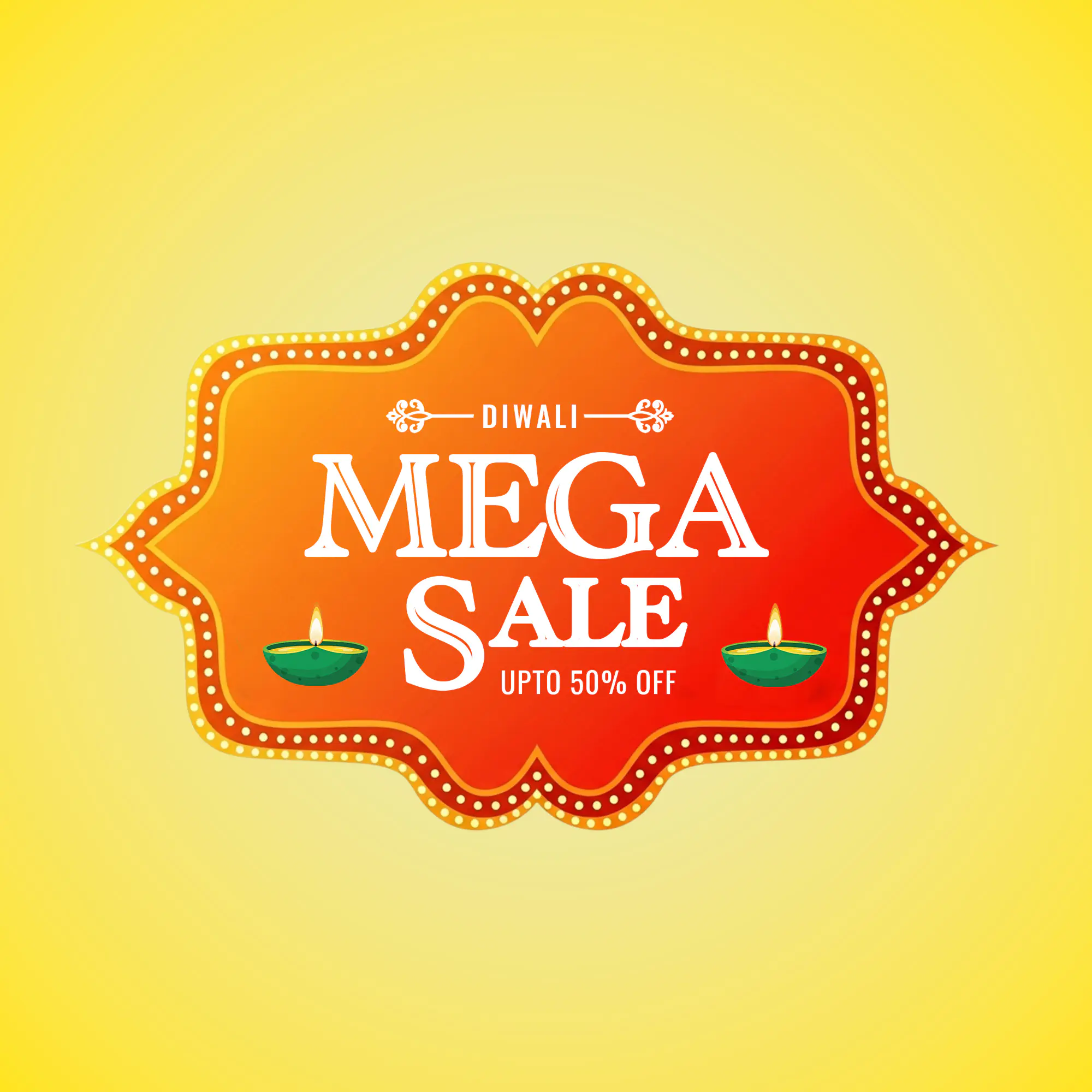 Diwali Mega Sale Banner Template