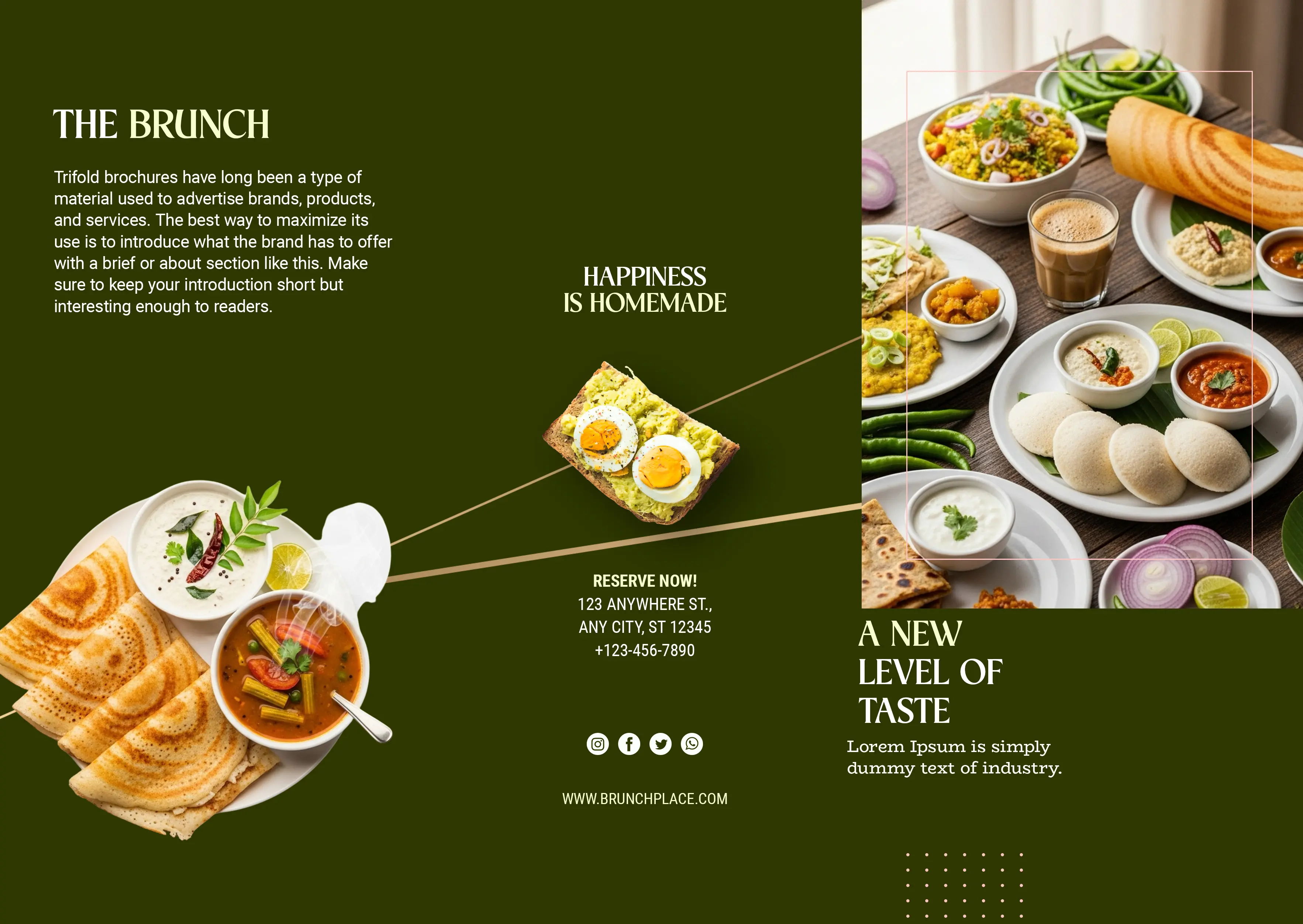 Premium South Indian Restaurant Brochure Template