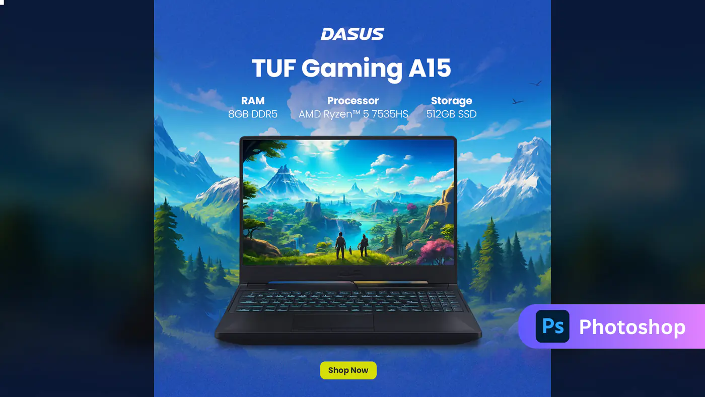 Gaming Laptop Product Showcase Template