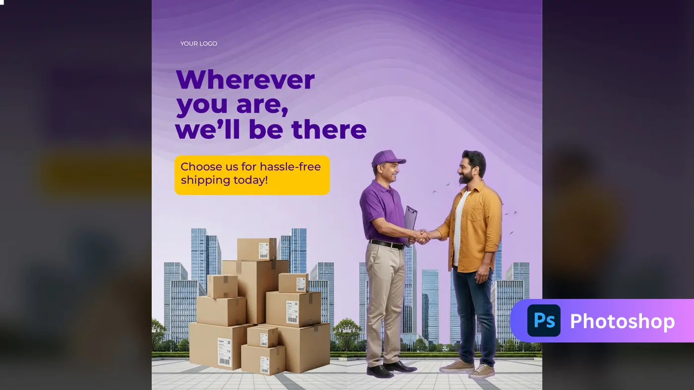 Logistics & Courier Service Ad Template