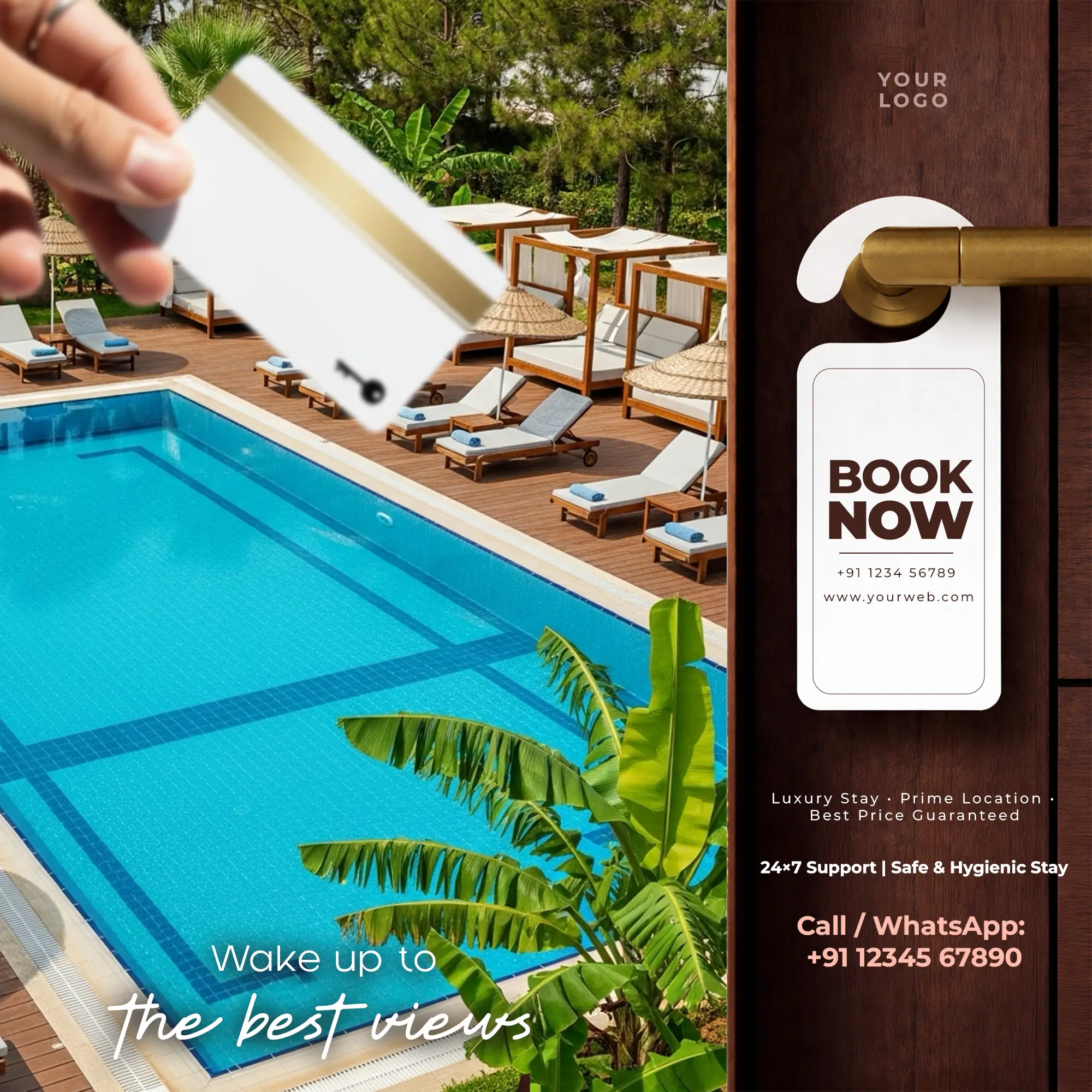 Luxury Resort Booking Ad Template