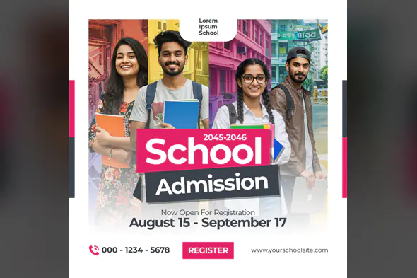 Vibrant School Admission Campaign Template