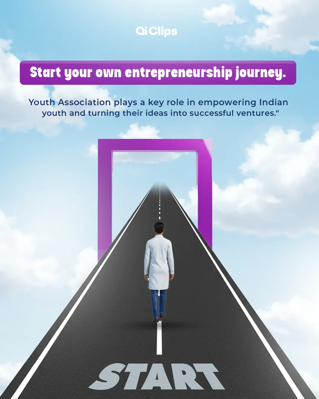Entrepreneurship Journey Banner PSD Template
