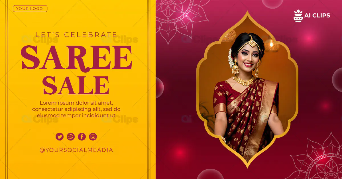 Saree Sale Festival Banner