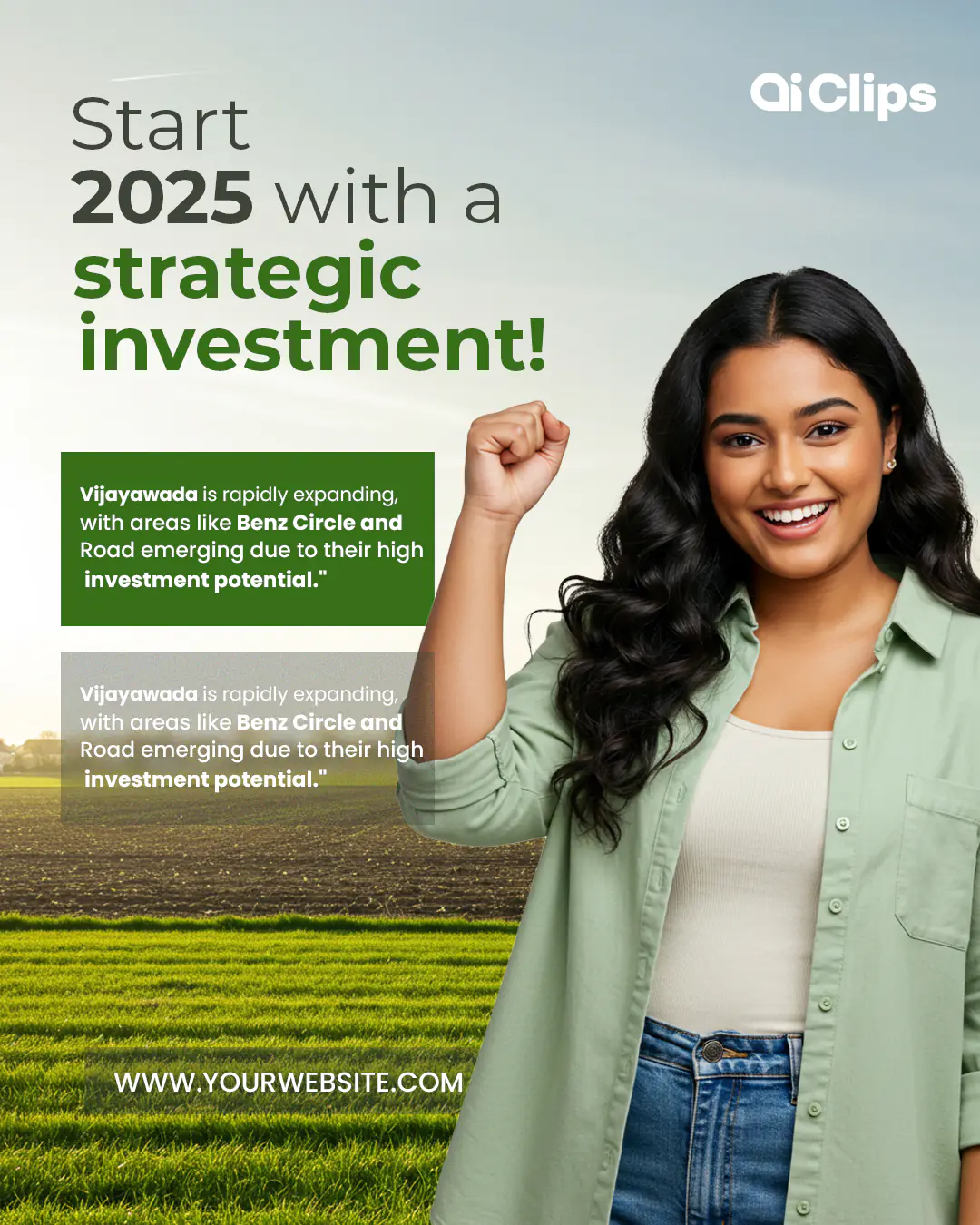 Strategic Investment Banner PSD Template for 2025
