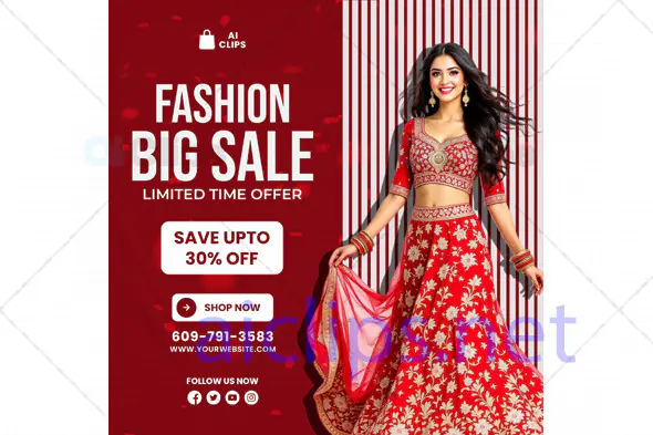 Fashion Big Sale Promotional PSD Template