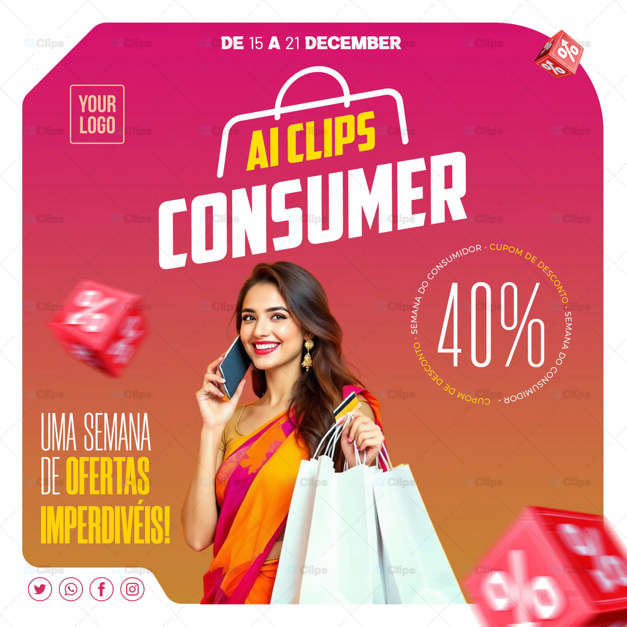 Consumer Week Sale Banner PSD Template