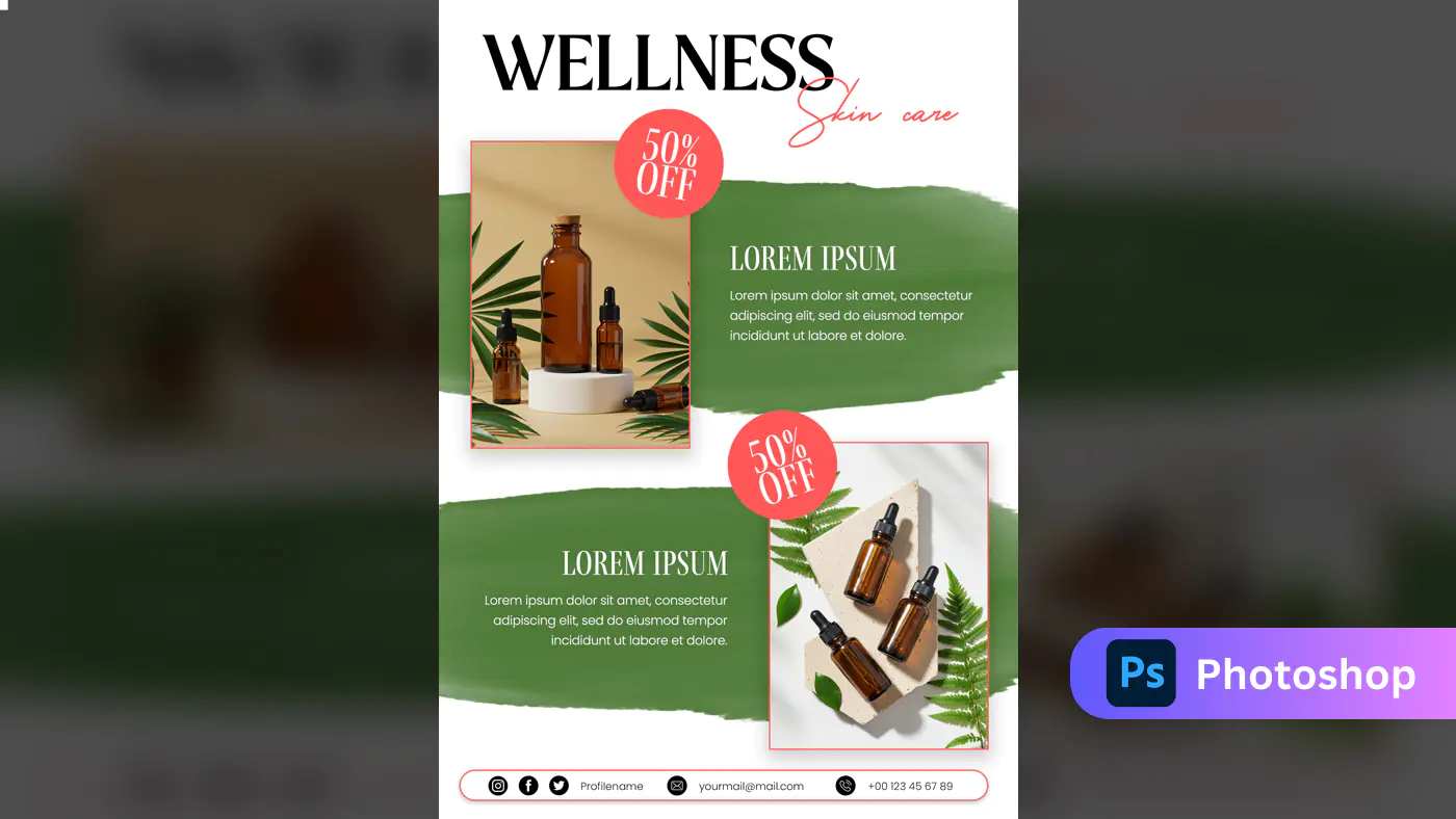 Wellness Skincare Sale Template