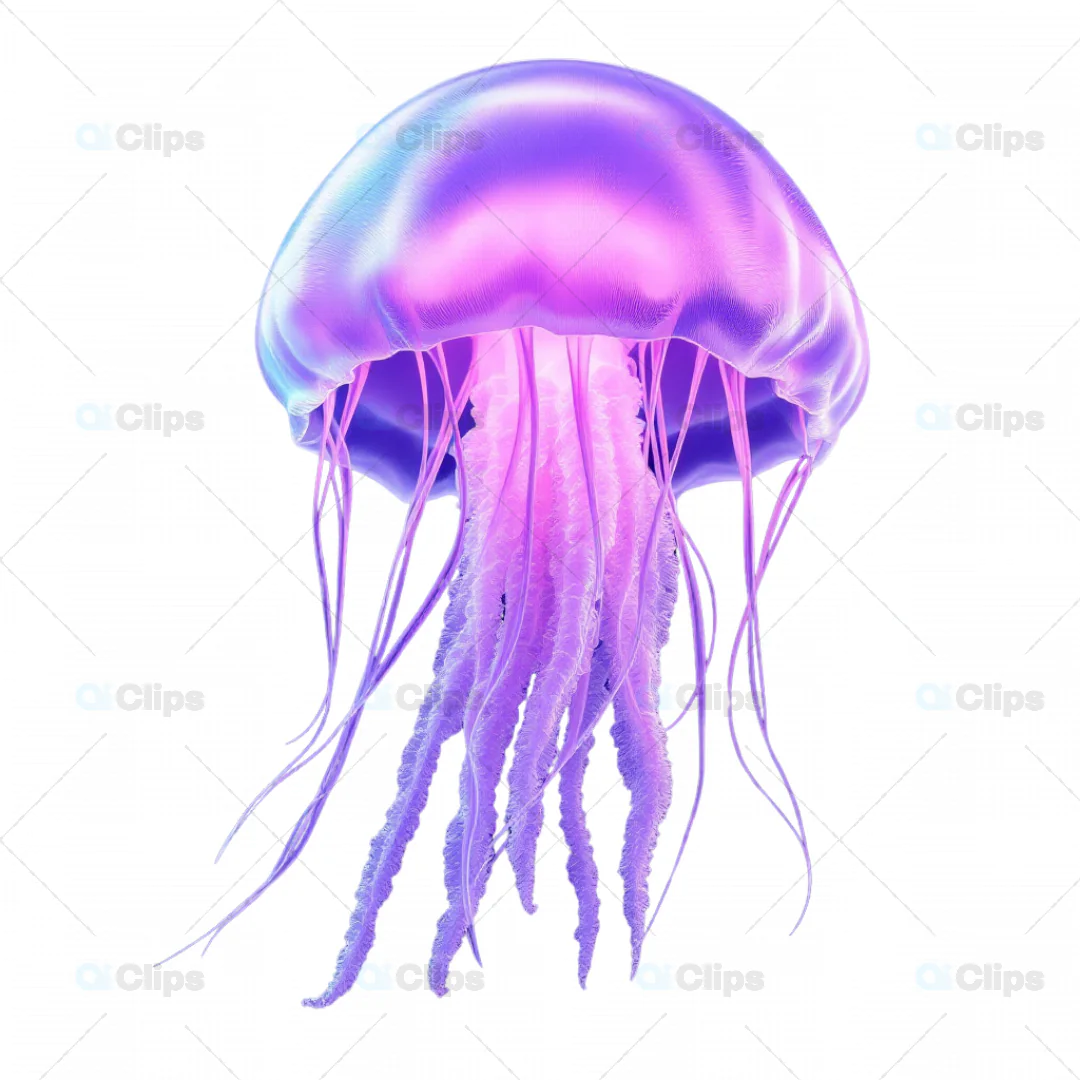 Vibrant 3D Jellyfish Illustration