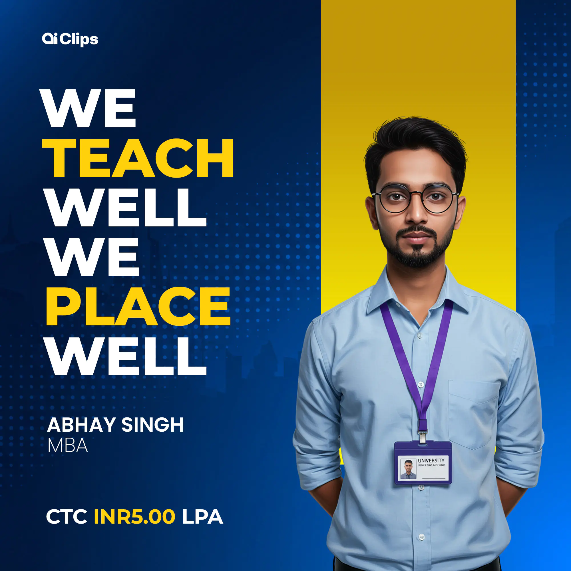 expert-level Education and Placement Ad Template