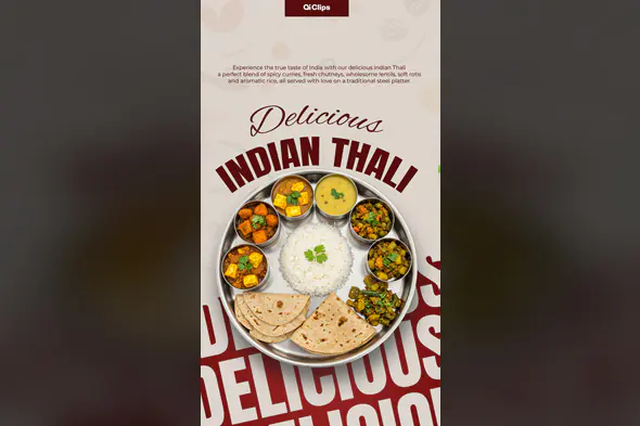 Indian Thali Restaurant Promotion Template