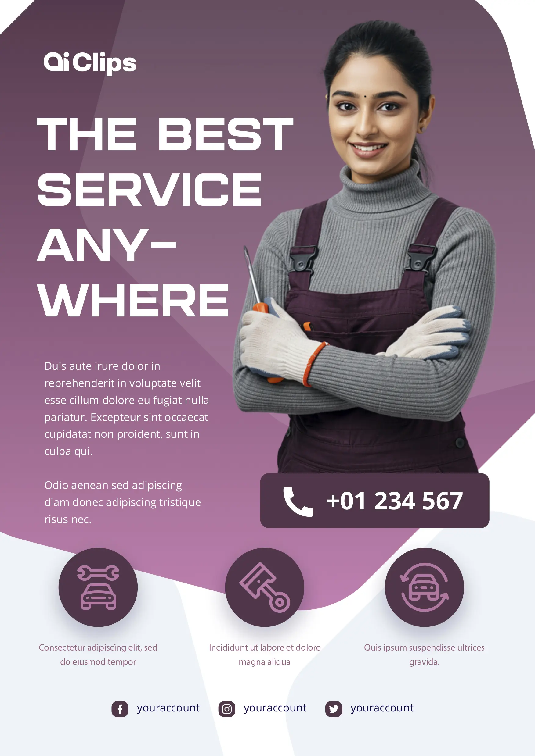 Versatile Photoshop Template for Professional Services