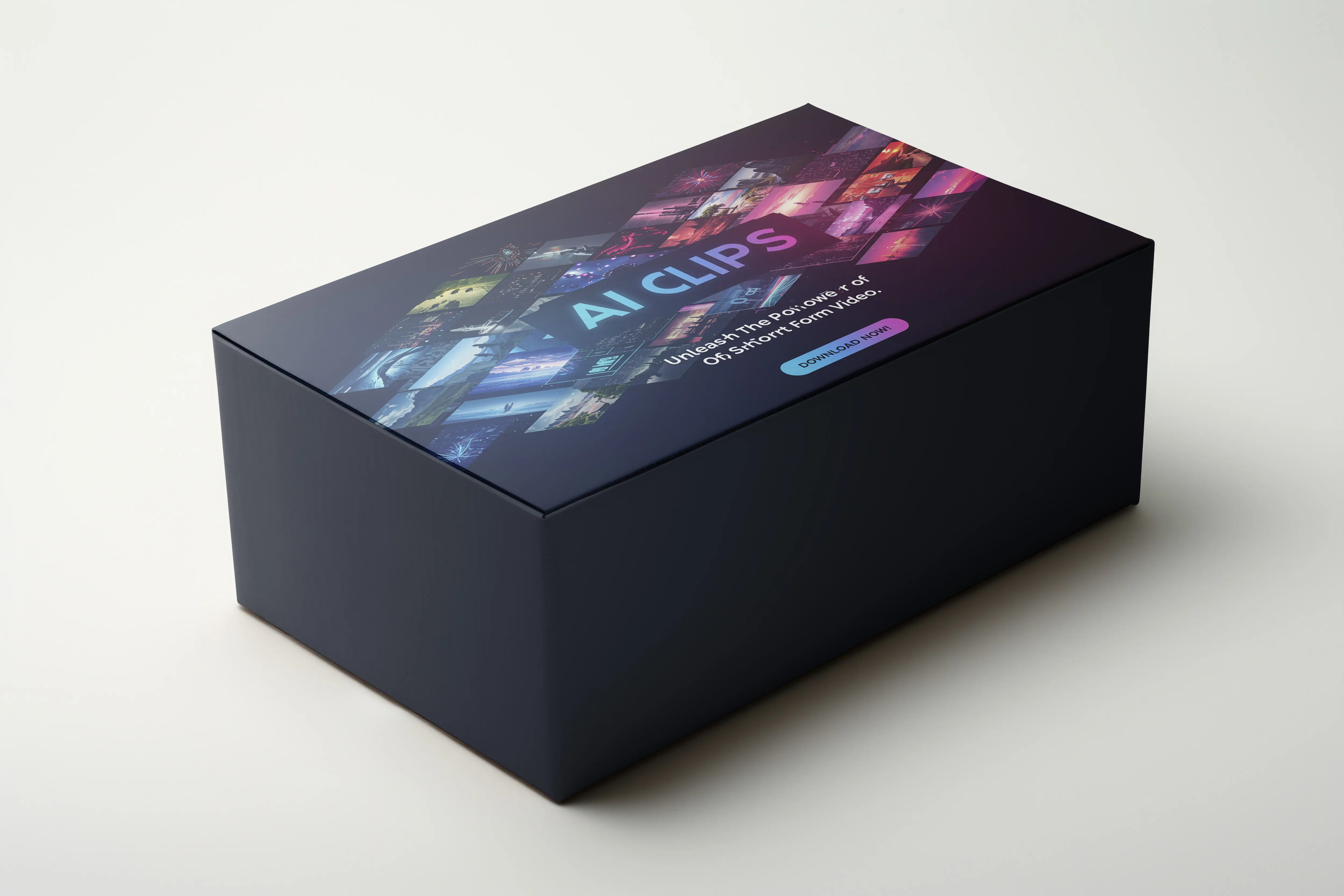 Futuristic Black Box Mockup