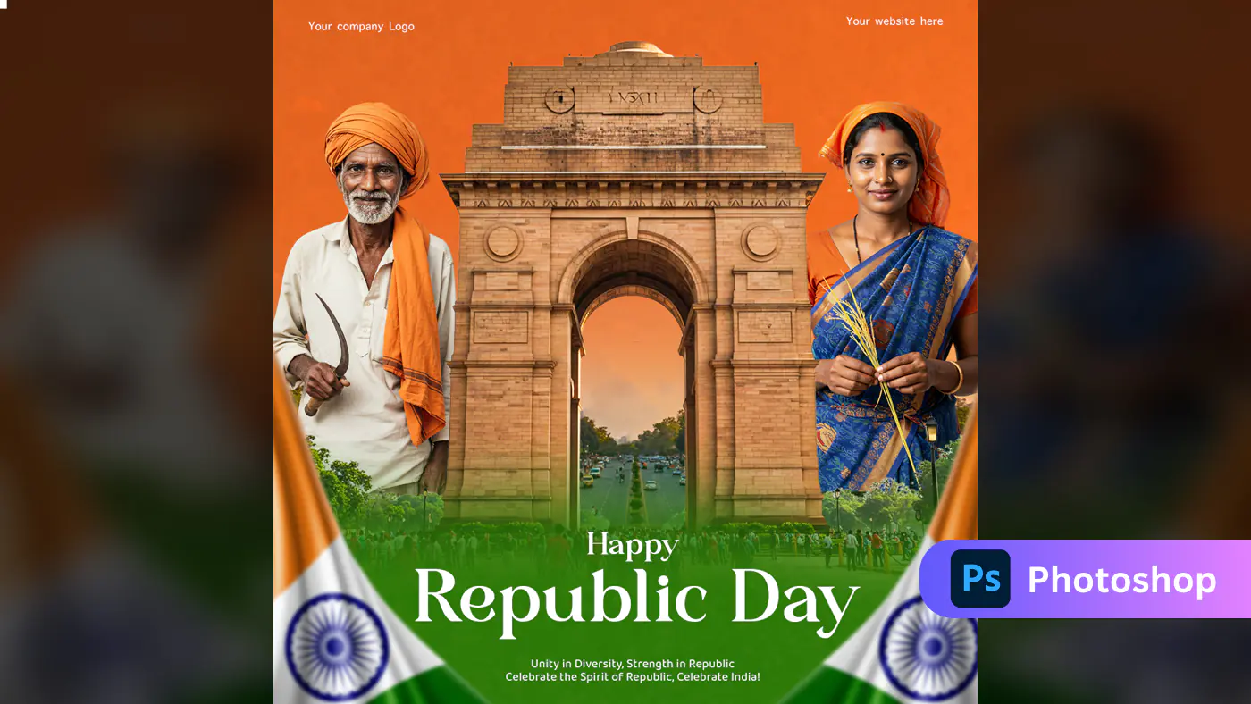 indian Republic Day Celebration PSD Template