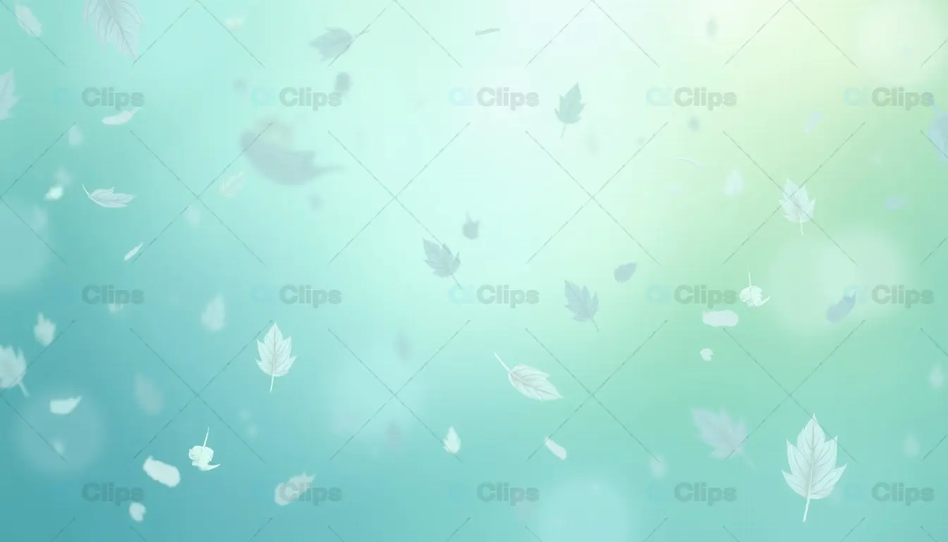 Floating Leaves on a Soft Gradient Background – Tranquil Nature Design