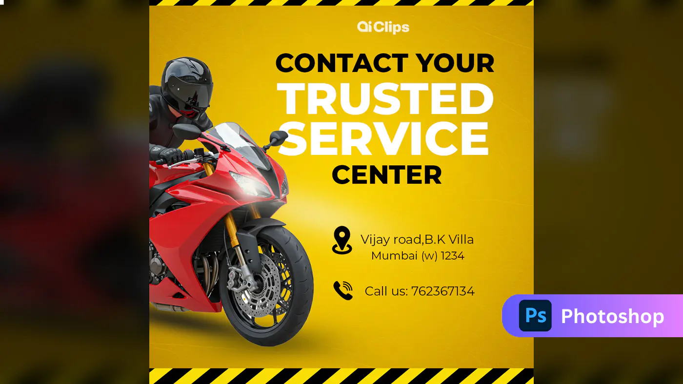Motorcycle Service Center Promotion Template