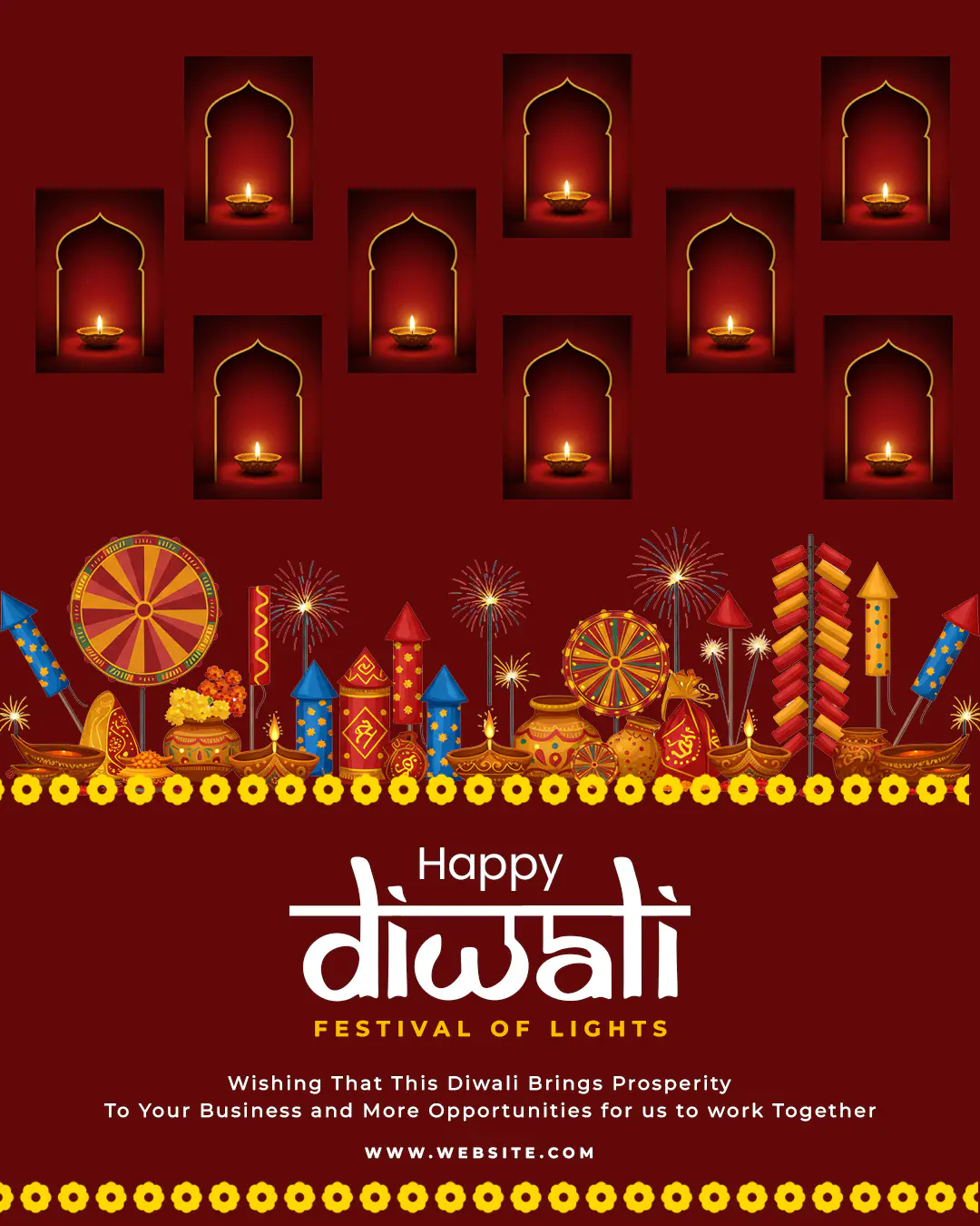 Vibrant Diwali Celebration Template