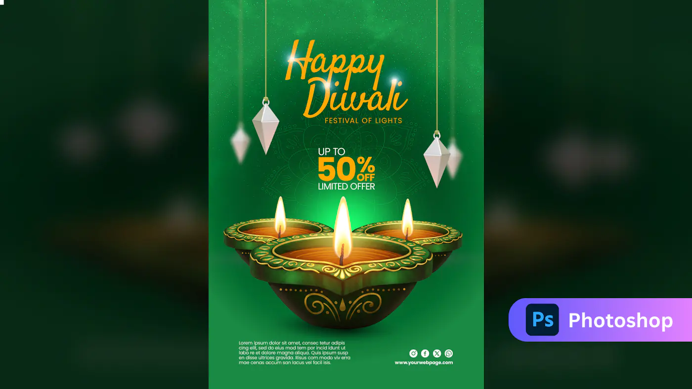Diwali Festival Sale Flyer Template