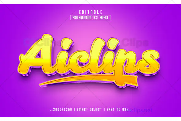 Bold Gold Text Effect PSD
