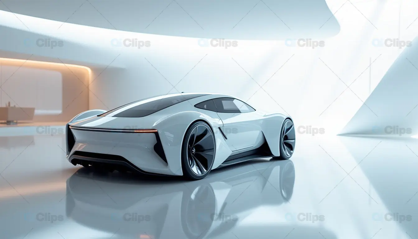 Futuristic Electric Supercar – Sleek Automotive Design Concept
