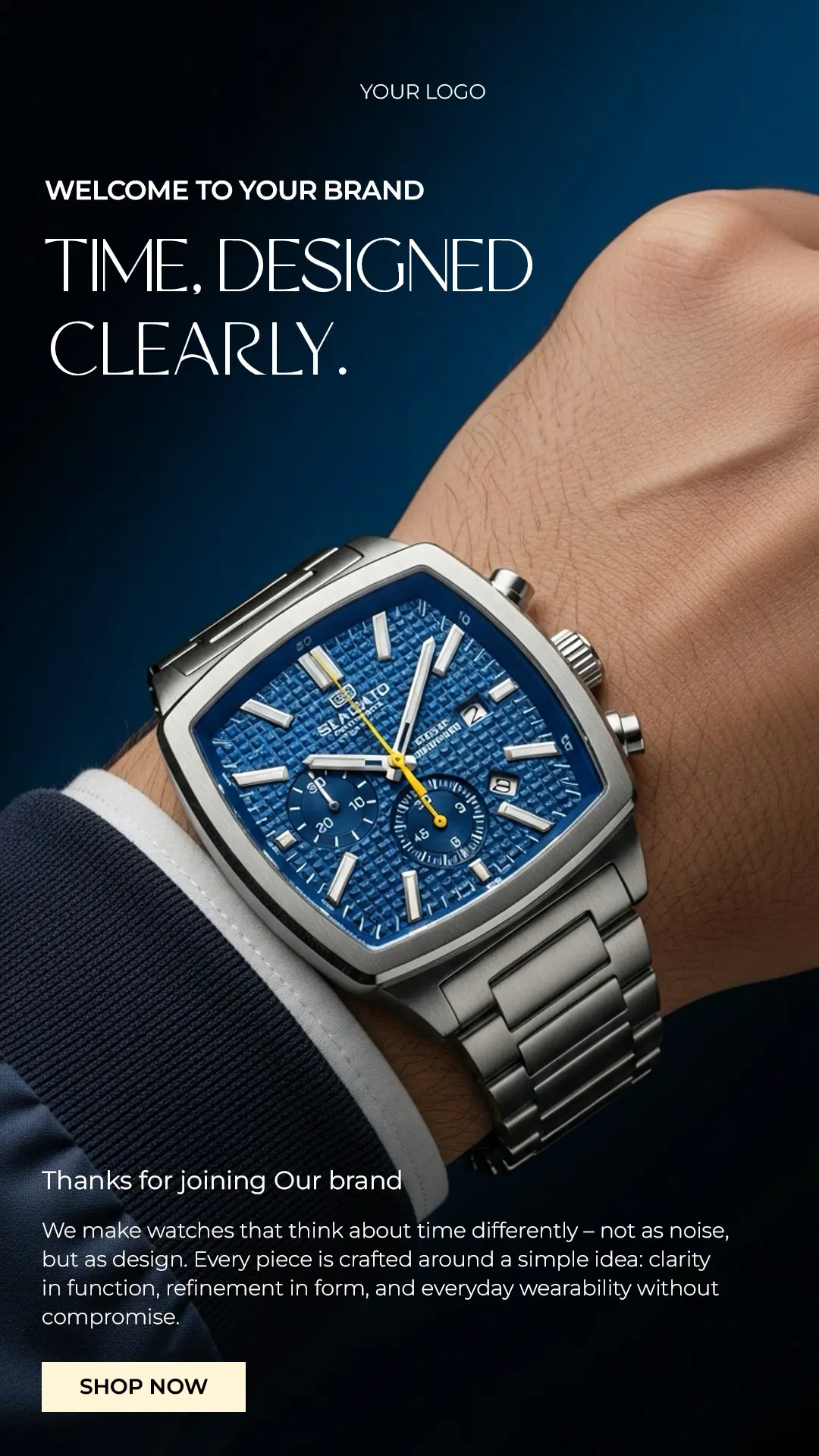 Luxury Chronograph Watch Ad Template