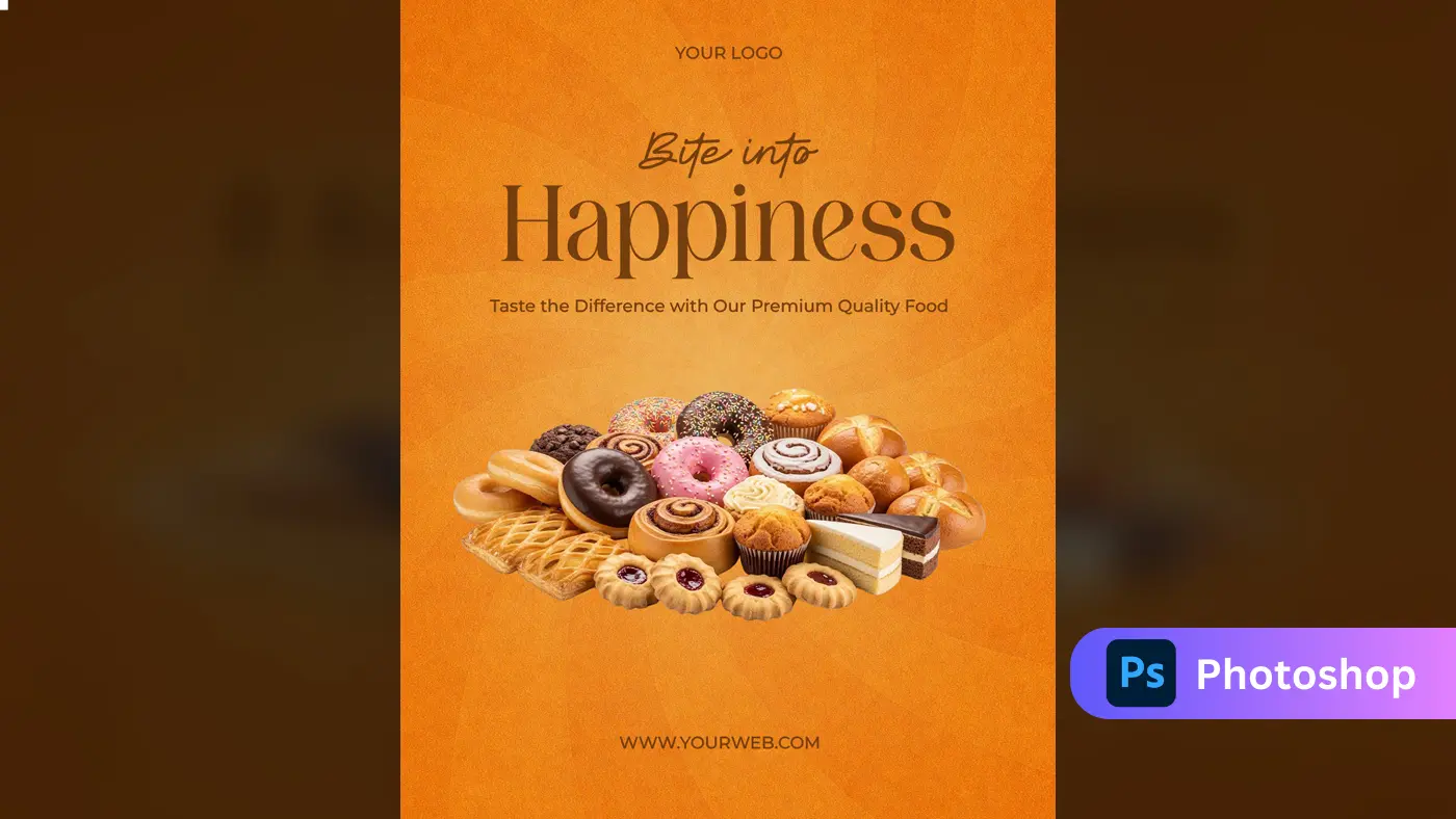 Artisan Bakery & Patisserie Ad Template