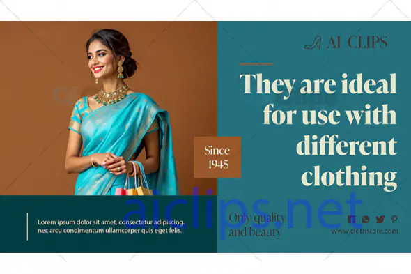 Elegant Saree Promo Banner Template