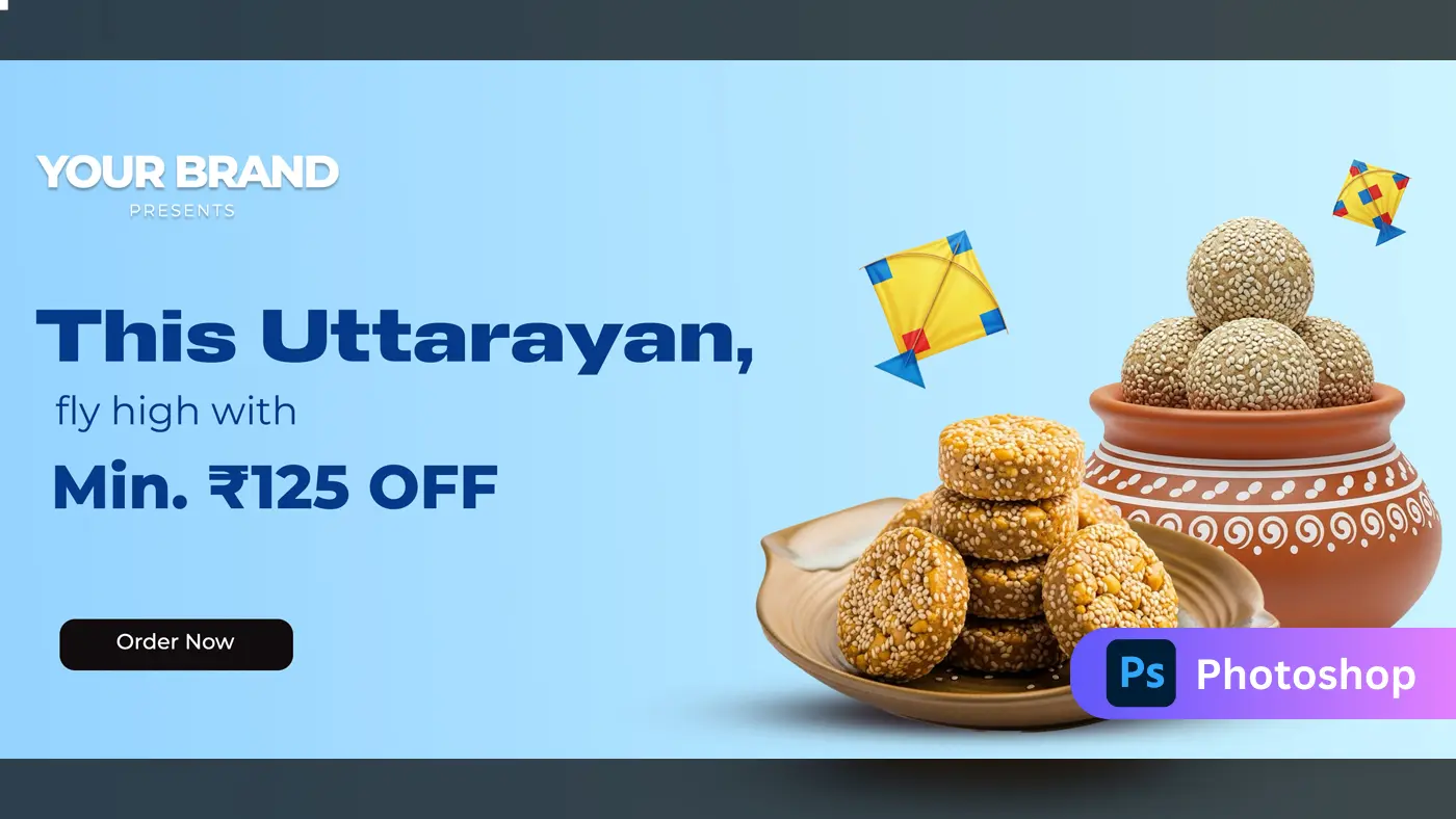 Uttarayan Festival Sweets Delivery Banner Template
