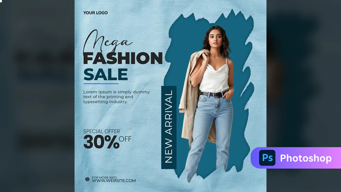 Mega Fashion Sale Promo Template