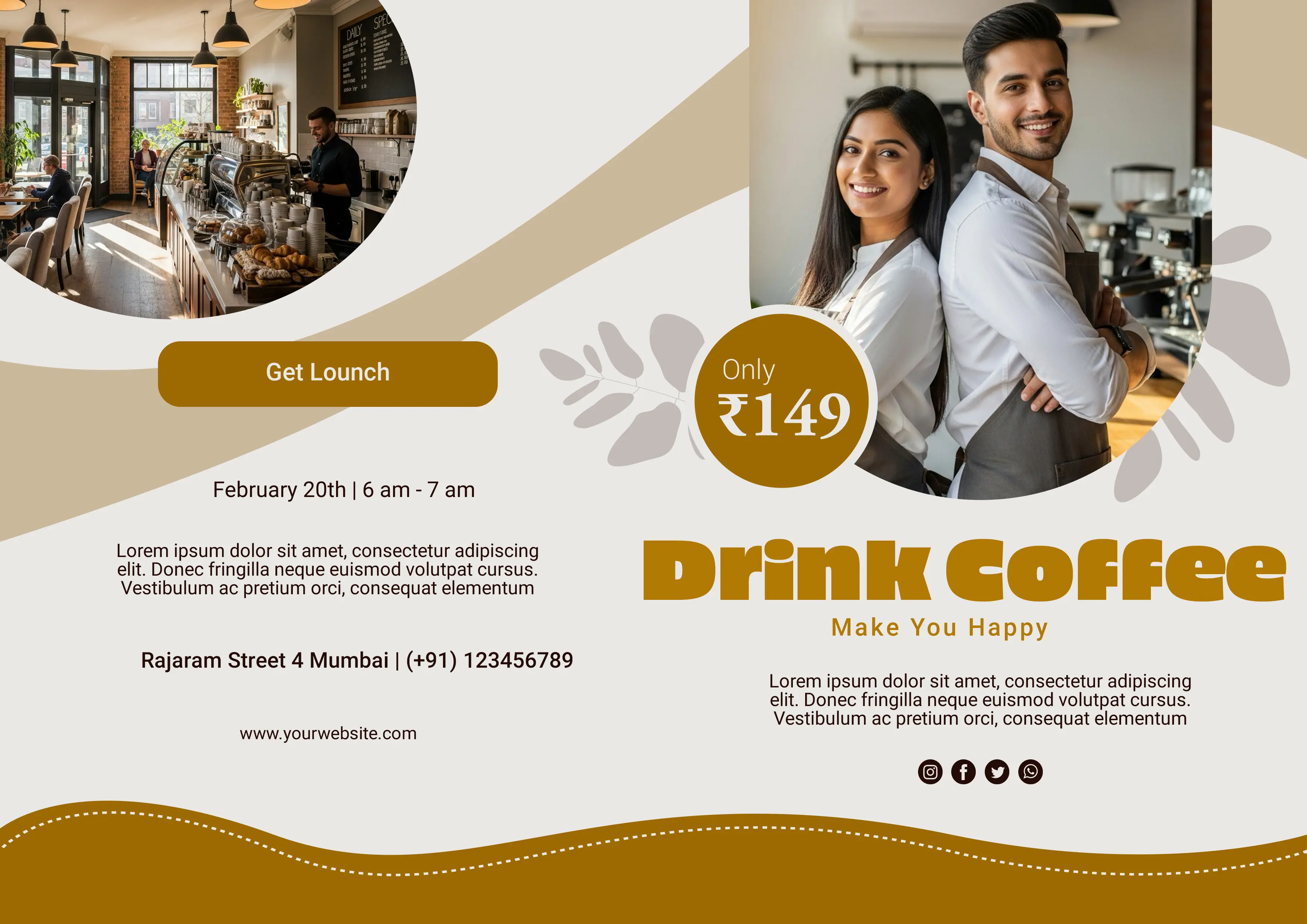 Café Launch Promotional Template