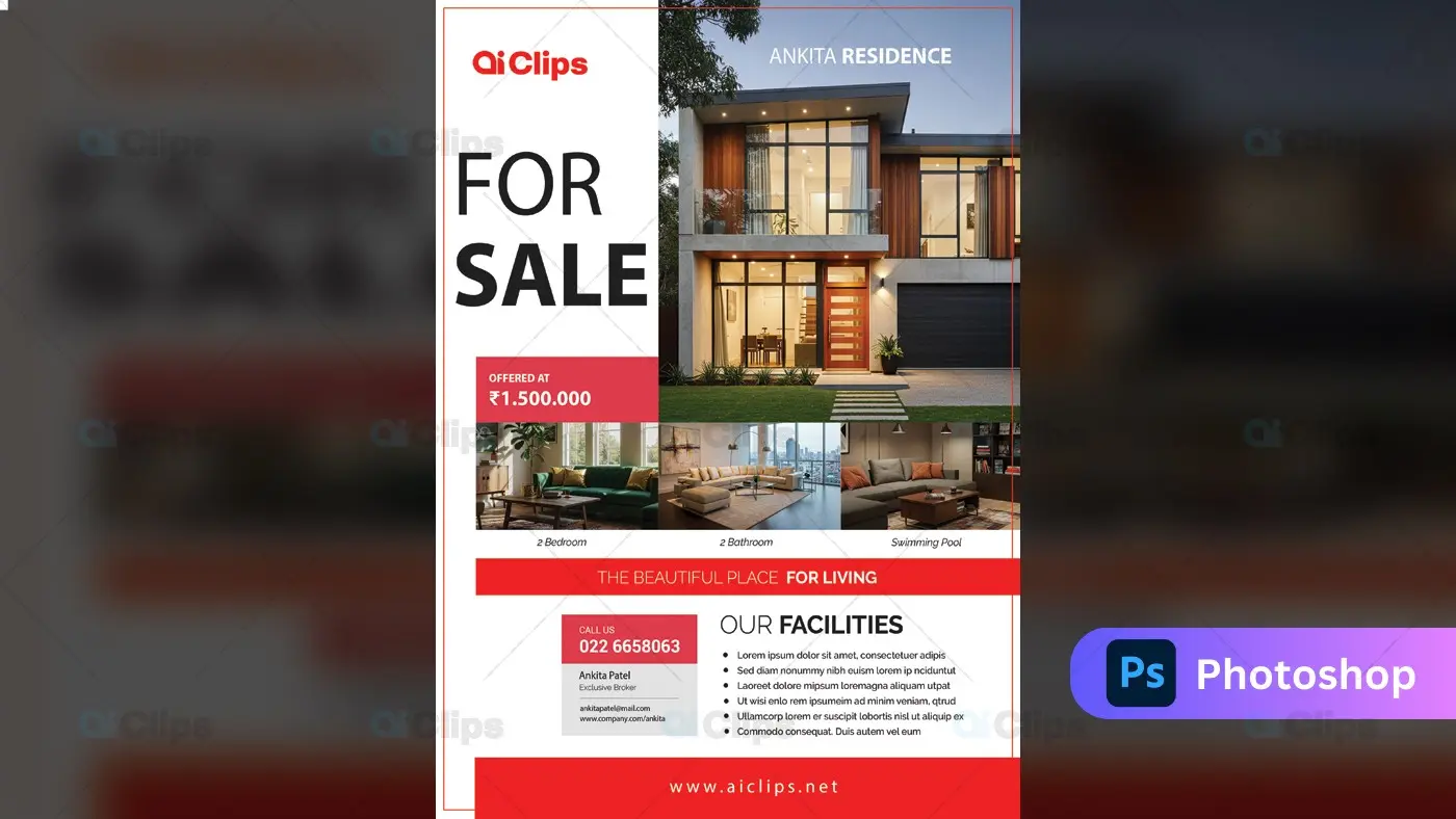 Modern Luxury Real Estate Property Sale Flyer Template