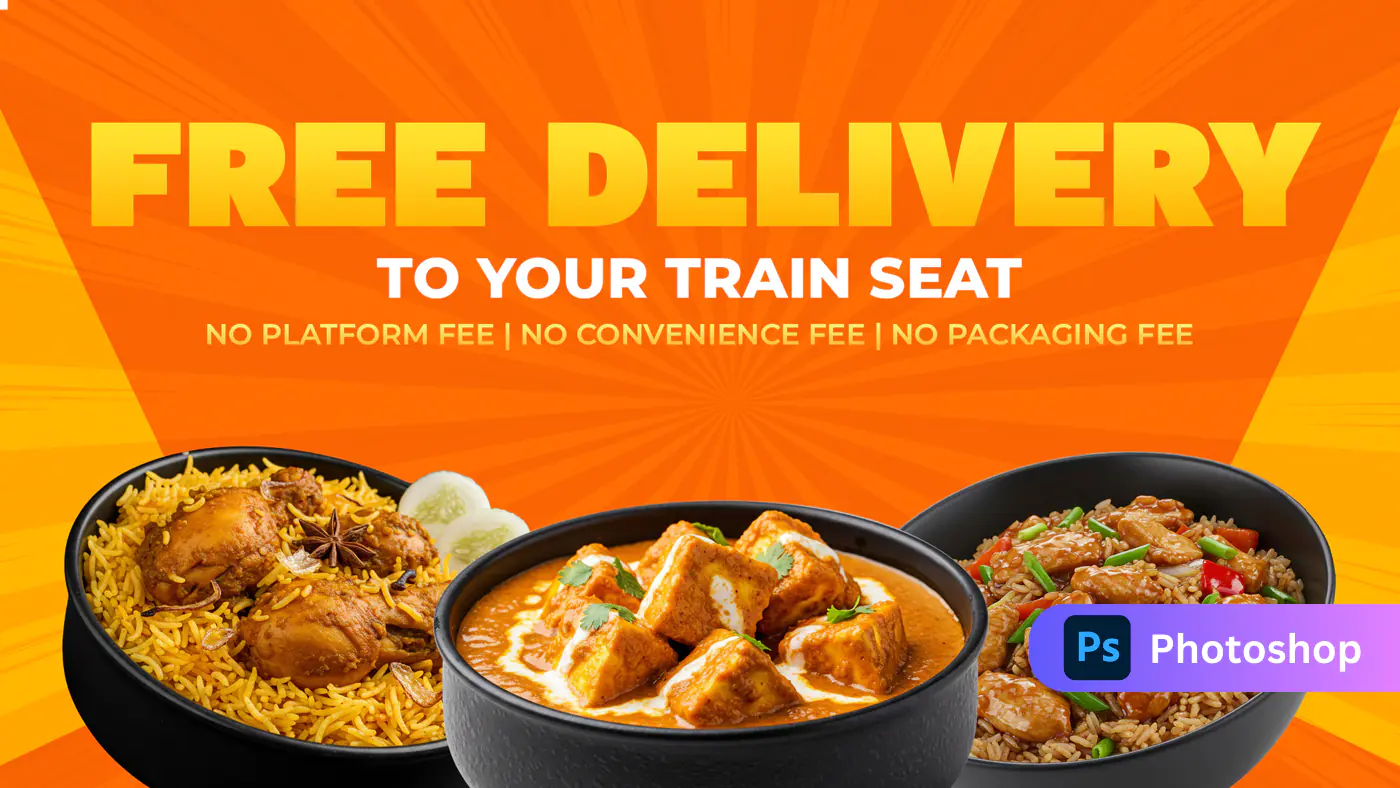 Train Food Delivery Promo Banner