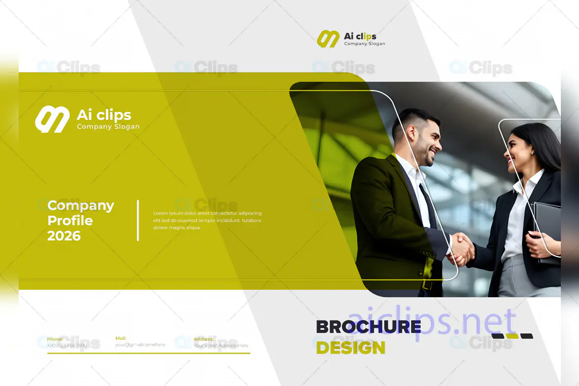 Corporate Company Profile Brochure PSD Template