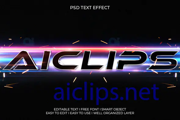 Neon Speed Text Effect PSD