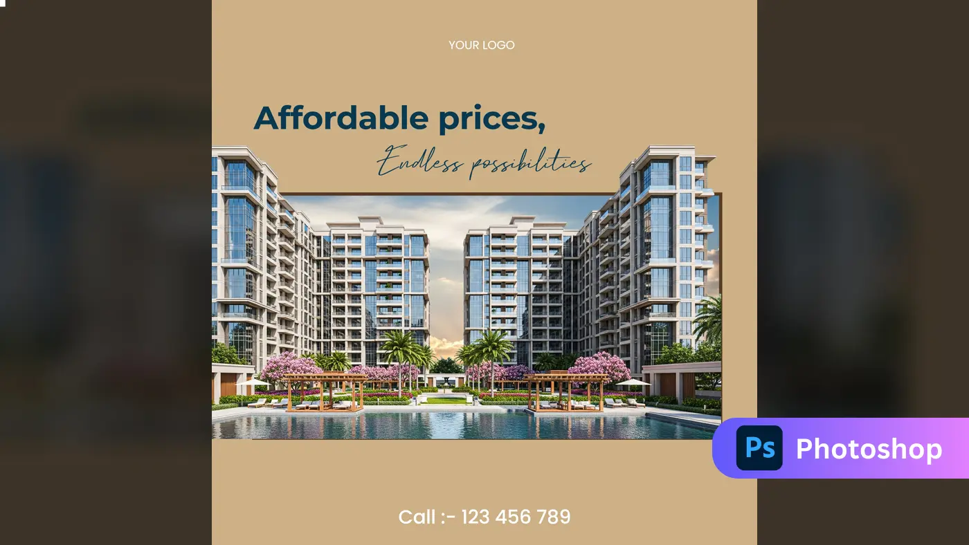 Elegant Condominium Social Media Marketing Template