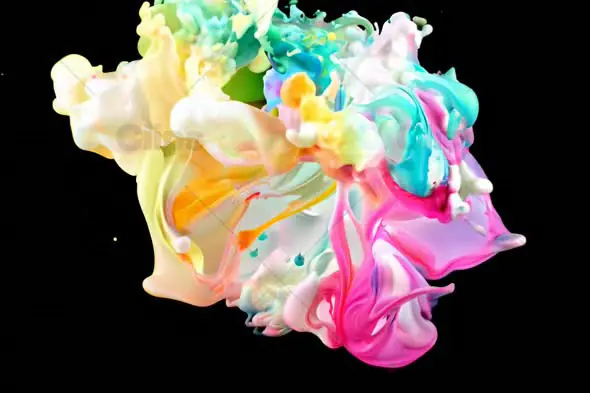 Colorful Paint Splash Explosion - Abstract Fluid Motion Animation