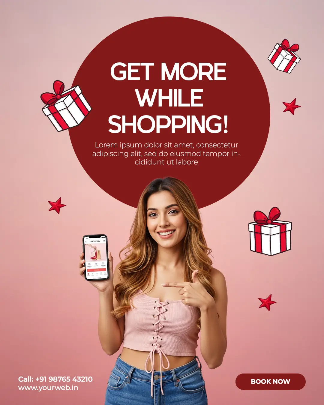 Mobile Shopping Rewards Ad Template