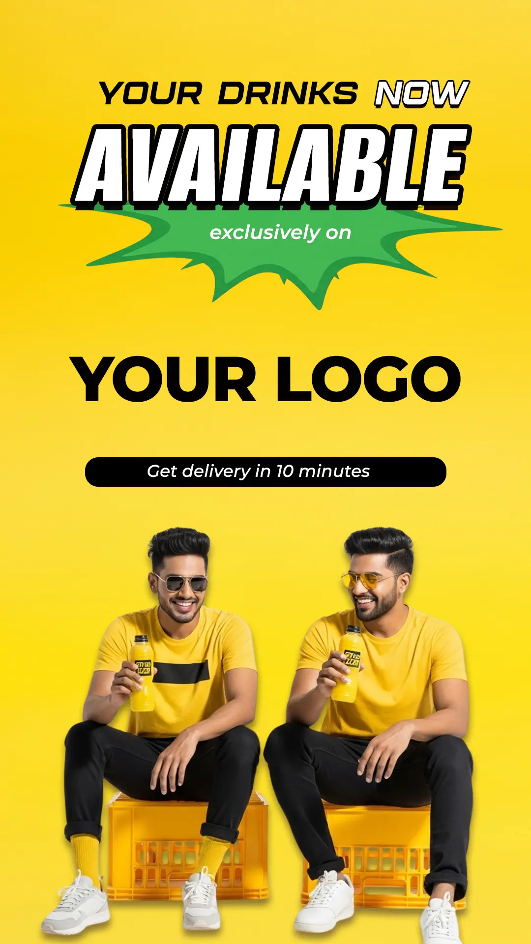 Beverage Delivery Service Promotion Template