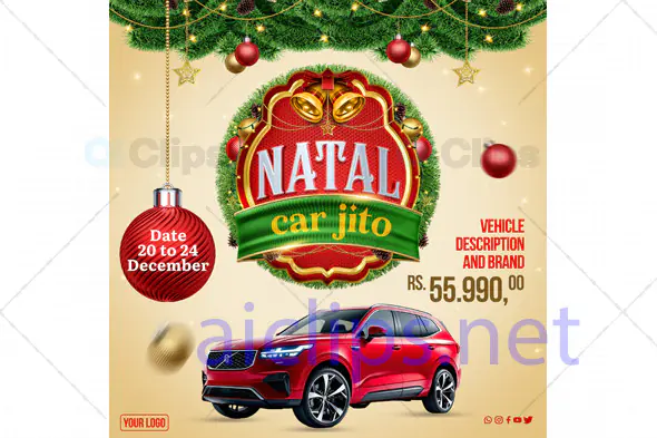 Christmas Car Sale PSD Template