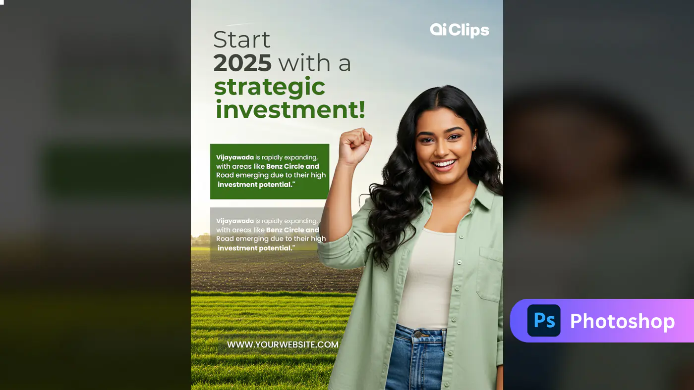 Strategic Investment Banner PSD Template for 2025