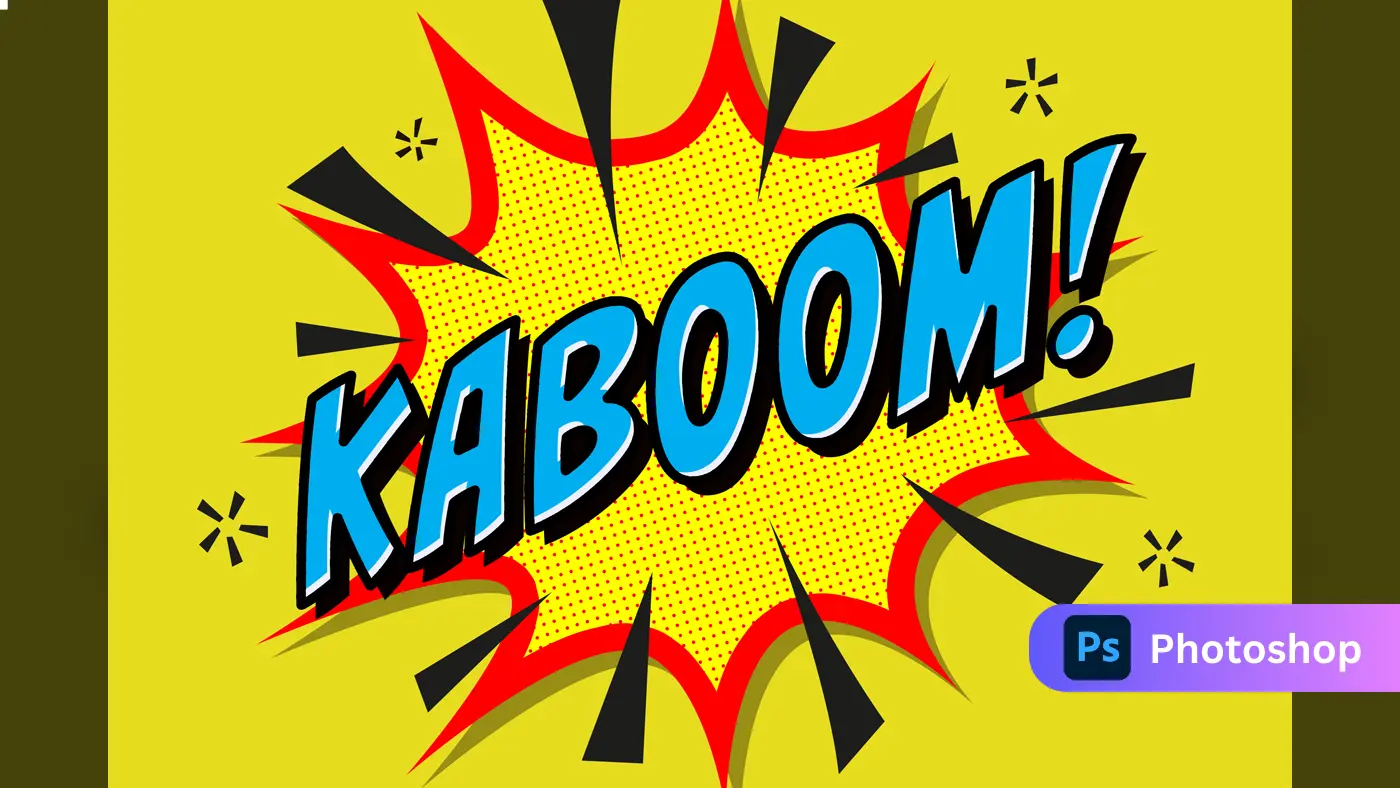 Kaboom Comic Text Effect  Pop Art Explosion Design